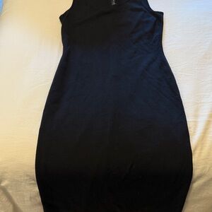 St. John Black Sleeveless Mini Dress